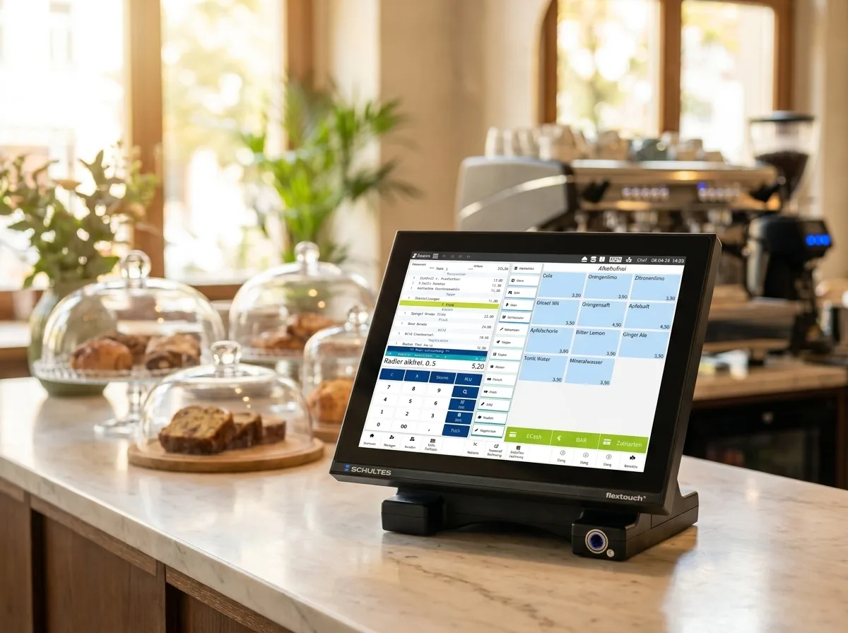 SCHULTES S700+ FlexTouch Touch-Kasse mit bluepos® im Café